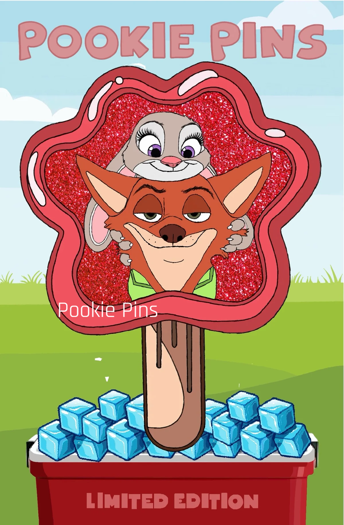 Nick and Judy Popcicle Pin